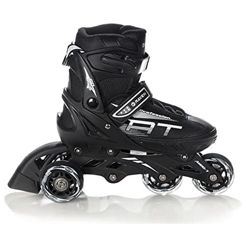  RAVEN 4in1 Inlineskates/Triskates/Rollschuhe/Schlittschuhe Profession Black verstellbar