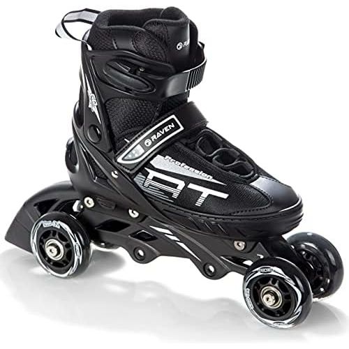  RAVEN 4in1 Inlineskates/Triskates/Rollschuhe/Schlittschuhe Profession Black verstellbar