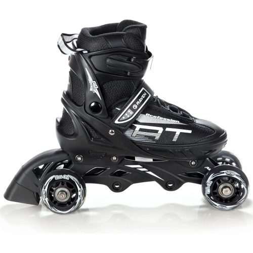  RAVEN 4in1 Inlineskates/Triskates/Rollschuhe/Schlittschuhe Profession Black verstellbar