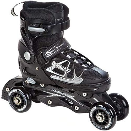  RAVEN 3in1 Inline Skates Inliner Triskates Rollschuhe Spirit Black/White verstellbar