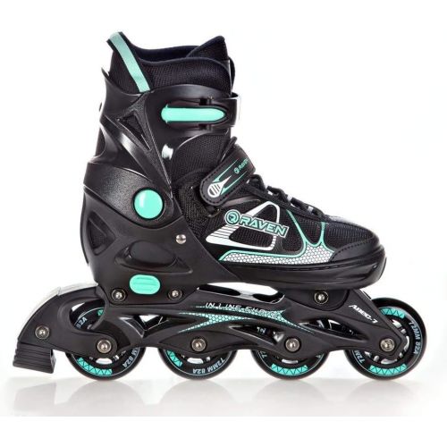  4in 1Inline/Triskates/Quad Adjustable Roller skates/Ice Skates Raven Spirit Black/Mint