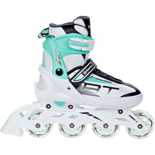  RAVEN 2in1 Schlittschuhe Inline Skates Inliner Profession White/Mint verstellbar