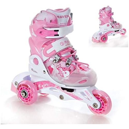  RAVEN 3in1 Kinder Inline Skates Triskates/Rollschuhe Princess