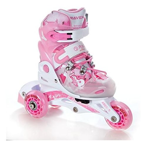  RAVEN 3in1 Kinder Inline Skates Triskates/Rollschuhe Princess