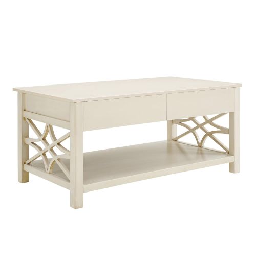  Ravenna Linon WM126WHT01U Coffee Table Antique White