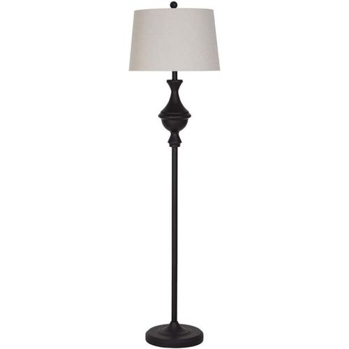  Ravenna Home Classic Metal Floor Lamp, 58H, Brushed Nickel (LED Bulb Included)