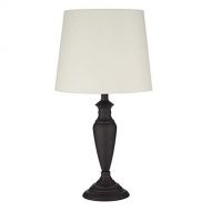 Ravenna Home Dark Bronze Small Accent Table Lamp,18.5H, With Bulb, White Shade