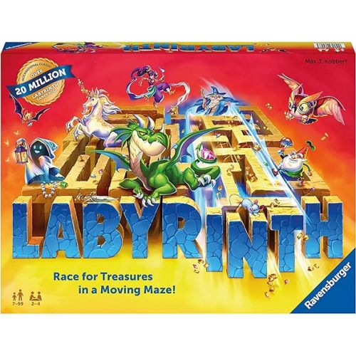 Ravensburger Labyrinth - Enthralling Family Board Game | Ideal for Kids and Adults Aged 7 and Up | Offers Great Replay Value | Designed for 2-4 Players | Globally Celebrated | ASIN: 26448