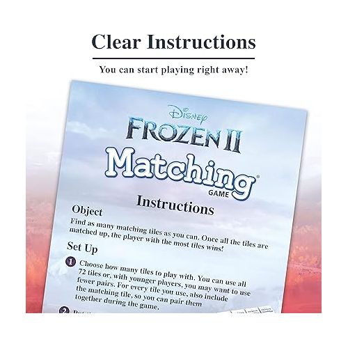  Frozen 2 Matching Game by Wonder Forge | For Boys & Girls Age 3 to 5 | A Fun & Fast Memory Game for Kids | Anna, Elsa, Kristoff, Olaf, Sven, and more