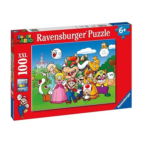  Ravensburger Super Mario - 100 Piece Jigsaw Puzzles for Kids Age 6 Years Up - Extra Large Pieces