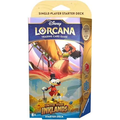  Ravensburger Disney Lorcana: Into the Inklands TCG Starter Deck - Ruby & Sapphire | Ideal for Ages 8 and Up | Engaging Gameplay | Over 200 Original Art Pieces | Collect, Trade, Challenge