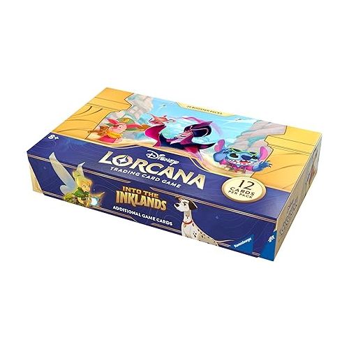  Ravensburger Disney Lorcana TCG: Into the Inklands Booster Pack Display | 24-Pack Set | Premium Trading Cards | Ideal for Collectors & Disney Enthusiasts | Suitable for Ages 8 and Up