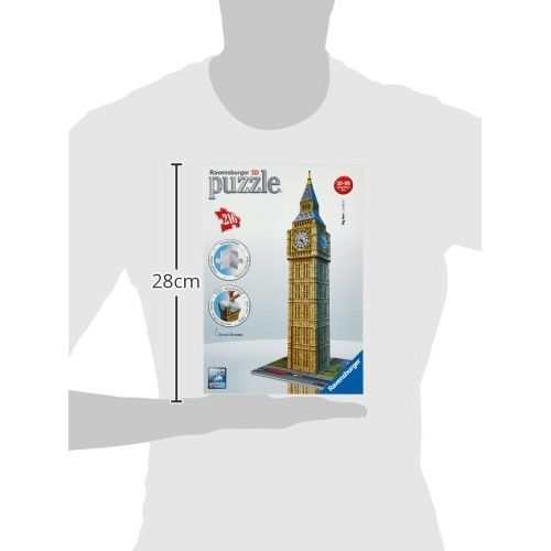  Ravensburger Big Ben 216 Piece 3D Jigsaw Puzzle for Kids and Adults - Easy Click Technology Means Pieces Fit Together Perfectly