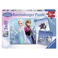 Ravensburger Disney Frozen Winter Adventures Puzzle Box 3 x 49-Piece Jigsaw Puzzles for Kids  Every Piece is Unique, Pieces Fit Together Perfectly
