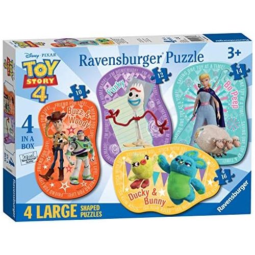  Ravensburger 06835 Disney Pixar Toy Story 4-4 Large Shaped Jigsaw Puzzles (10,12,14,16pc) - Value Set 4 Puzzles in a Box