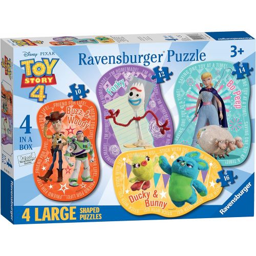  Ravensburger 06835 Disney Pixar Toy Story 4-4 Large Shaped Jigsaw Puzzles (10,12,14,16pc) - Value Set 4 Puzzles in a Box