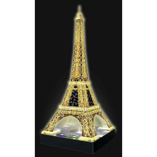  [아마존베스트]Ravensburger Eiffel Tower - Night Edition - 216 Piece 3D Jigsaw Puzzle for Kids and Adults - Easy Click Technology Means Pieces Fit Together Perfectly