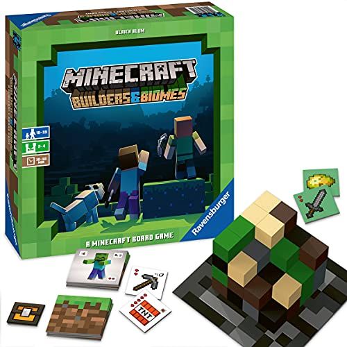  Ravensburger Minecraft: Builders & Biomes Strategy Board Game Ages 10 & Up - Amazon Exclusive