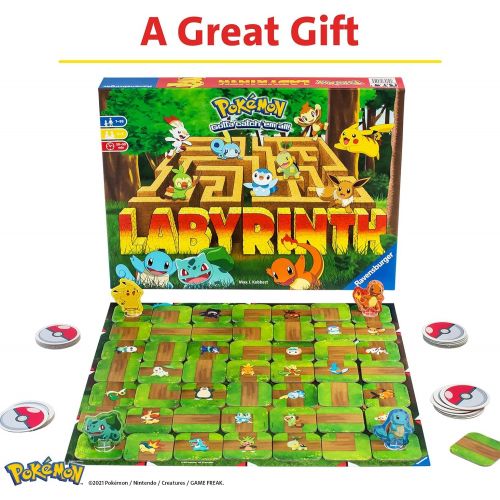  Ravensburger Pokemon Labyrinth Family Board Game for Kids & Adults Age 7 & Up - So Easy to Learn & Play with Great Replay Value