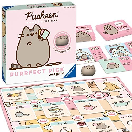  Ravensburger Pusheen Purrfect Pick: A Family Game for Cat Lovers and Pusheen Fans Ages 8 and Up , Pink