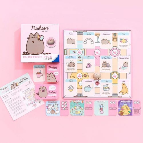  Ravensburger Pusheen Purrfect Pick: A Family Game for Cat Lovers and Pusheen Fans Ages 8 and Up , Pink