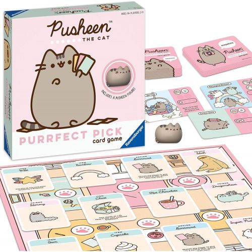  Ravensburger Pusheen Purrfect Pick: A Family Game for Cat Lovers and Pusheen Fans Ages 8 and Up , Pink