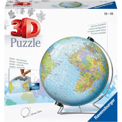  Ravensburger The Earth 540 Piece 3D Jigsaw Puzzle for Kids and Adults - Easy Click Technology Means Pieces Fit Together Perfectly