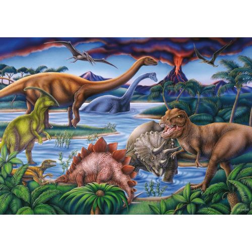  Ravensburger Dinosaur Playground - 35 Piece Jigsaw Puzzle for Kids  Every Piece is Unique, Pieces Fit Together Perfectly