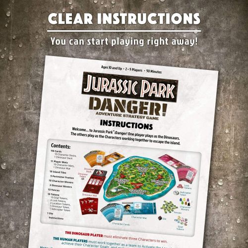 Ravensburger Jurassic Park Danger! Adventure Strategy Game for Kids & Adults Age 10 & Up!