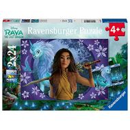 Ravensburger Disney Raya and The Last Dragon 2 x 24 Piece Jigsaw Puzzle Set for Kids 05097 Every Piece is Unique, Pieces Fit Together Perfectly