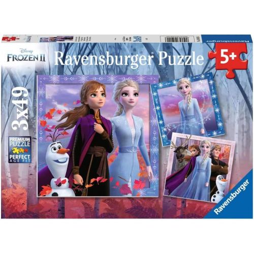  Ravensburger 05011 Disney Frozen 2 The Journey Starts 3 X 49 Piece Jigsaw Puzzles for Kids Value Set of 3 Puzzles in a Box Every Piece is Unique Pieces Fit Together Perfe