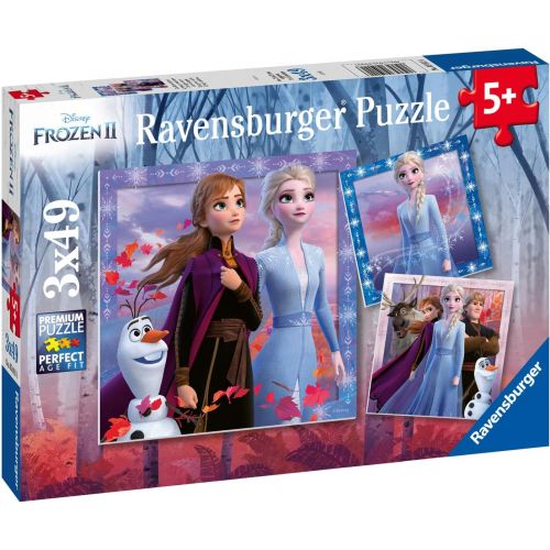  Ravensburger 05011 Disney Frozen 2 The Journey Starts 3 X 49 Piece Jigsaw Puzzles for Kids Value Set of 3 Puzzles in a Box Every Piece is Unique Pieces Fit Together Perfe