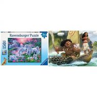 Ravensburger Unicorns in The Sunset Glow 150 Piece Jigsaw Puzzle for Kids & Disney Moana One Ocean One Heart 100 Piece Jigsaw Puzzle for Kids ? Every Piece is Unique, Pieces Fit To