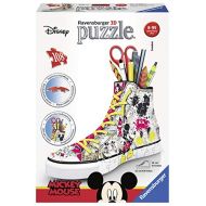Ravensburger 12055???Disney Classics Sneaker Mickey Mouse 3D Puzzle 3D Pencil Holder 108 Piece 3D Jigsaw Puzzle for Kids and Adults Easy Click Technology Means Pieces Fit Tog