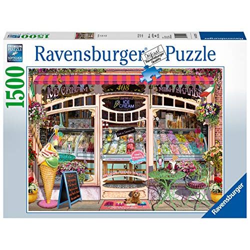  Ravensburger 16221 Ice Cream Shop 1500 Piece Puzzle for Adults, Every Piece is Unique, Softclick Technology Means Pieces Fit Together Perfectly
