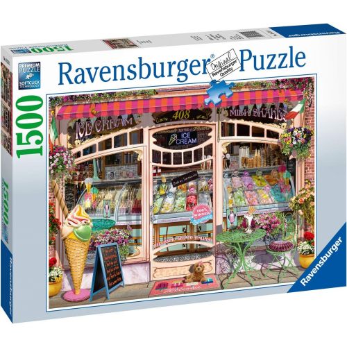  Ravensburger 16221 Ice Cream Shop 1500 Piece Puzzle for Adults, Every Piece is Unique, Softclick Technology Means Pieces Fit Together Perfectly