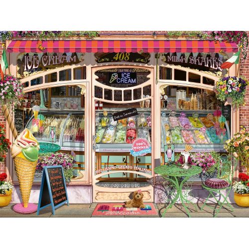  Ravensburger 16221 Ice Cream Shop 1500 Piece Puzzle for Adults, Every Piece is Unique, Softclick Technology Means Pieces Fit Together Perfectly