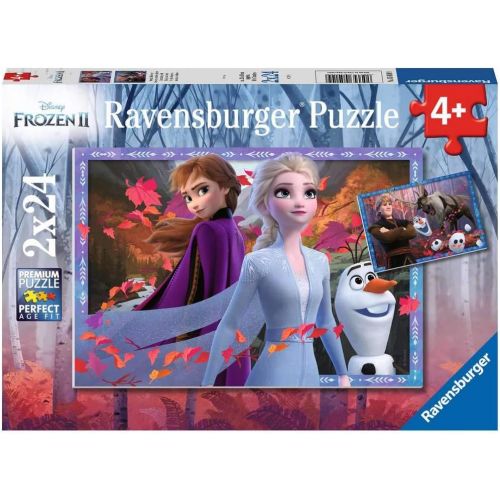  Ravensburger Disney Frozen 2 Frosty Adventures 2 X 24 Piece Jigsaw Puzzle for Kids Value Set of 2 Puzzles in a Box Every Piece is Unique, Pieces Fit Together Perfectly