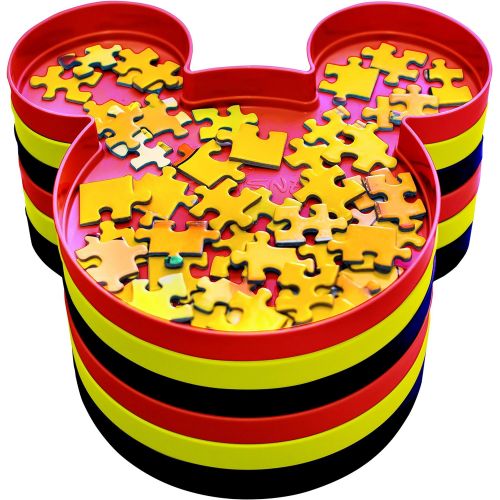  Ravensburger 17975 Disney Mickey Mouse Sort & Go Jigsaw Puzzle Accessory Sturdy and Easy to Use Plastic Mickey Mouse Head Shaped Sorting Trays for Puzzles Up to 1000 Pieces,Red