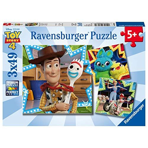  Ravensburger 08067 Disney Pixar Toy Story 4 3 X 49 Piece Jigsaw Puzzles Vakue Set of 3 Puzzles in a Box