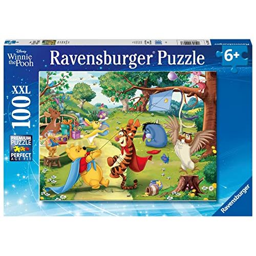  Ravensburger Disney?Pooh to The Rescue 100 XXL Piece Jigsaw Puzzle for Kids 12997 Every Piece is Unique, Pieces Fit Together Perfectly