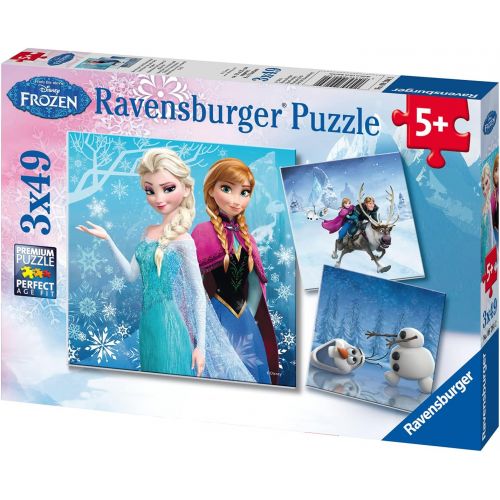  Ravensburger Disney Frozen Winter Adventures Puzzle Box 3 x 49 Piece Jigsaw Puzzles for Kids ? Every Piece is Unique, Pieces Fit Together Perfectly