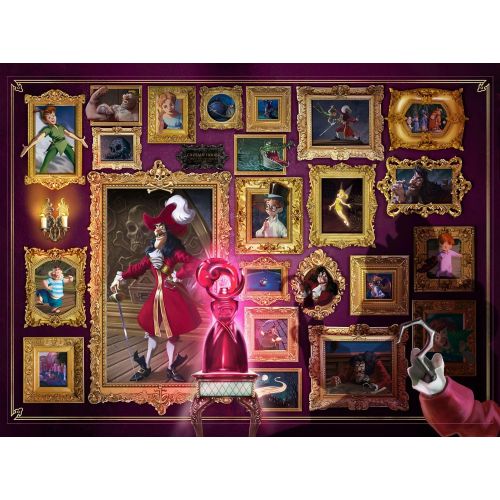  Ravensburger Disney Villainous Jafar 1000 Piece Jigsaw Puzzle for Adults ? Every Piece is Unique, Softclick Technology & Disney Villainous Captain Hook 1000 Piece Jigsaw Puzzle for