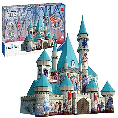  Ravensburger 11156 Disney Frozen 2 Castle 216 Piece 3D Jigsaw Puzzle for Kids and Adults Easy Click Technology Means Pieces Fit Together Perfectly, No Glue Required,Multi