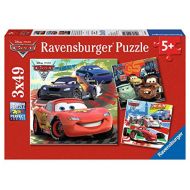 Ravensburger Disney Cars: Worldwide Racing Fun 3 x 49 Piece Jigsaw Puzzle for Kids ? Every Piece is Unique, Pieces Fit Together Perfectly
