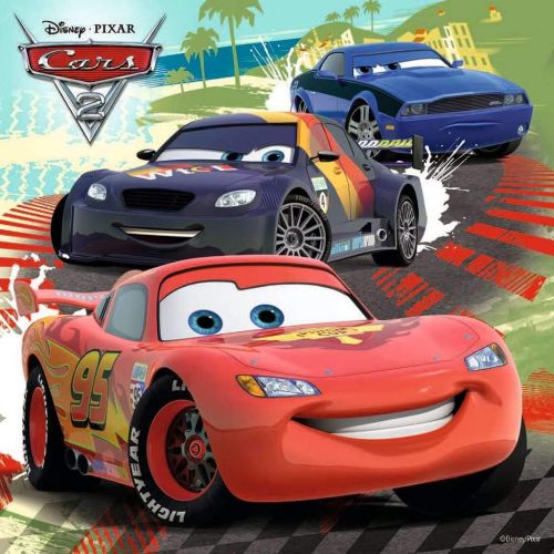  Ravensburger Disney Cars: Worldwide Racing Fun 3 x 49 Piece Jigsaw Puzzle for Kids ? Every Piece is Unique, Pieces Fit Together Perfectly