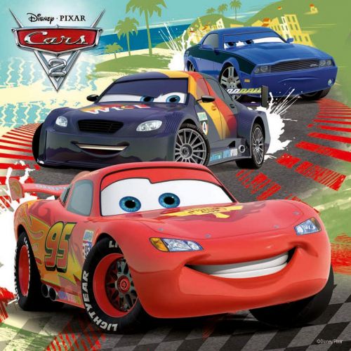  Ravensburger Disney Cars: Worldwide Racing Fun 3 x 49 Piece Jigsaw Puzzle for Kids ? Every Piece is Unique, Pieces Fit Together Perfectly