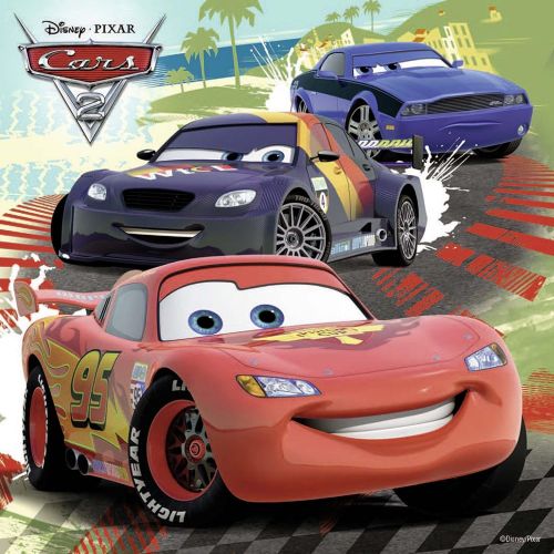 Ravensburger Disney Cars: Worldwide Racing Fun 3 x 49 Piece Jigsaw Puzzle for Kids ? Every Piece is Unique, Pieces Fit Together Perfectly