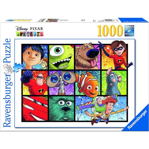  Ravensburger 13993 Disney Pixar Splatter Art 1000 Piece Puzzle for Adults, Every Piece is Unique, Softclick Technology Means Pieces Fit Together Perfectly