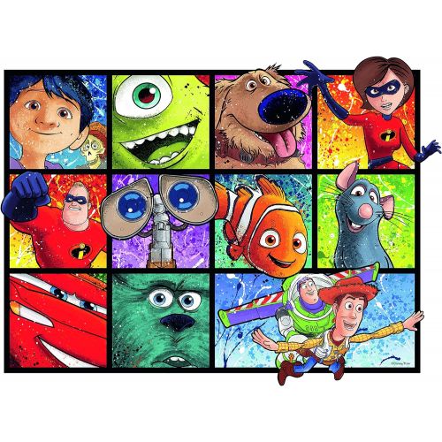  Ravensburger 13993 Disney Pixar Splatter Art 1000 Piece Puzzle for Adults, Every Piece is Unique, Softclick Technology Means Pieces Fit Together Perfectly